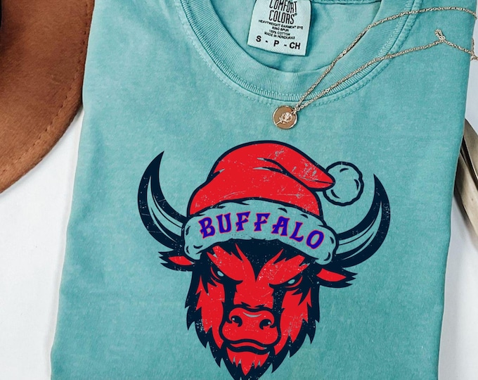 Buffalo Football Christmas Shirt: Buffalo Mascot Fan Game Day Tee