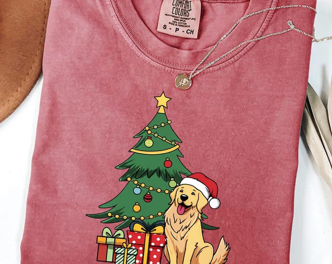 Golden Retriever Christmas Shirt: Festive Dog Lover Xmas Crewneck