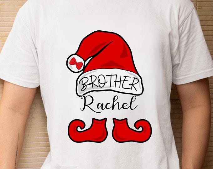 Personalized Christmas Family Shirts: Custom Name Matching Family Tee