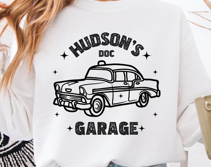 Vintage Doc Hudson's Garage T-shirt, Pixar Cars Gift for Car Lovers Tee