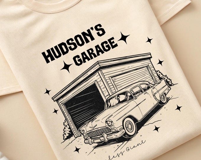 Vintage Doc Hudson's Garage T-shirt, The Ageless Giant Hudson's Garage Hoodie, Pixar Cars Disney Tee, Gift Sweatshirt for Car Lovers