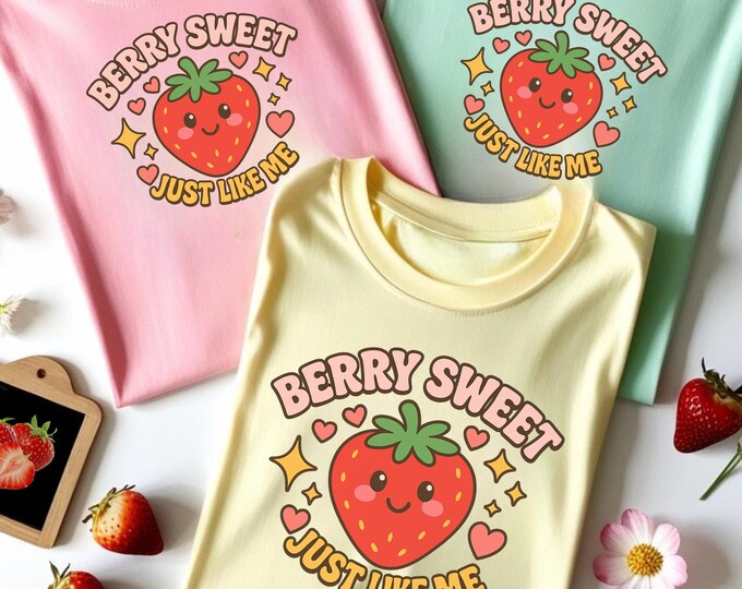 Berry Sweet Just Like Me Strawberry Shirt: Couple Matching Strawberry Crewneck