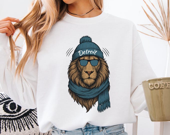 Retro Detroit Football Sweatshirt, Vintage Sports USA Ball Mascot Tee