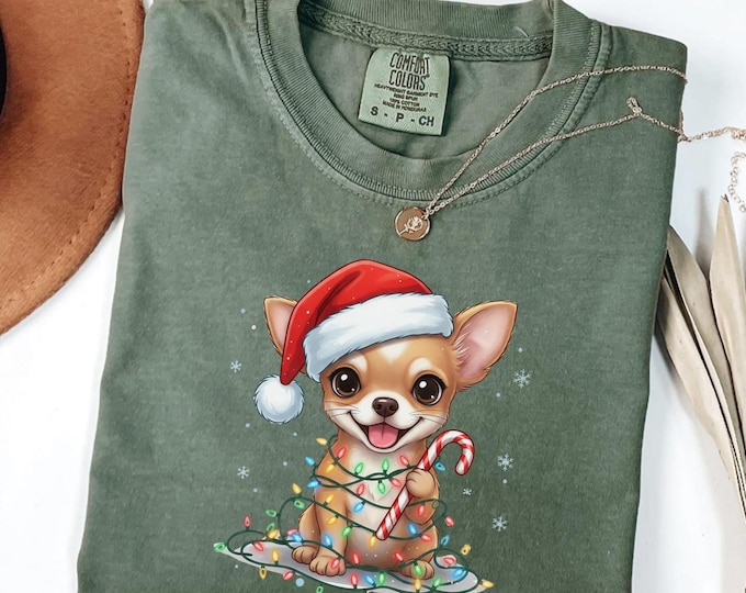 Chihuahua Dog Lover Christmas Shirt: Cute Puppy Pet Holiday Sweatshirt