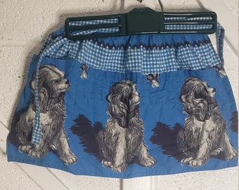 Chef and Mischievous Puppy Apron Men/'s Apron Vintage Kitchen Apron Men/'s Gift Grilling Retro Kitchen Vintage Apron