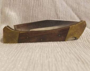 Vintage 1970s Brass Tip Pocket Knife