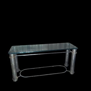 Industrial Console Table – Metal and Glass Entryway Table – Modern Industrial Sofa Table – Rustic Urban Hallway Decor