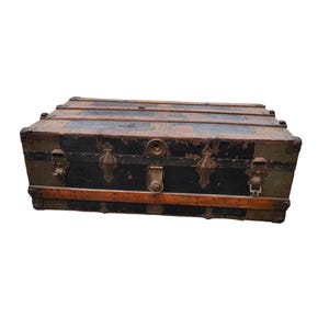 Antique steamer trunk, alfred cornish trunk, steamer trunk