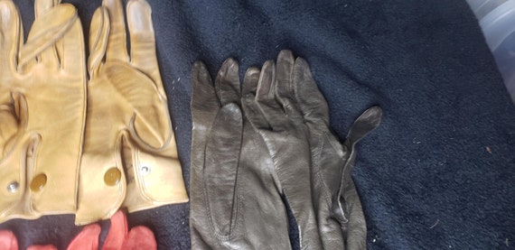 dress gloves, leather gloves, retro gloves, short… - image 5