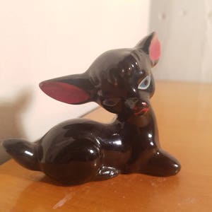 redware, black sheep, black sheep figurine, shafford, sheep sculpture, lamb, black lamb, vintage sculpture, ceramic sheep, redware lamb