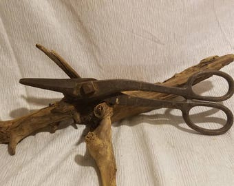 vintage large metal snips