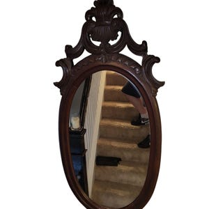 antique  wall  mirror, antique carved mirror, antique  hall mirror