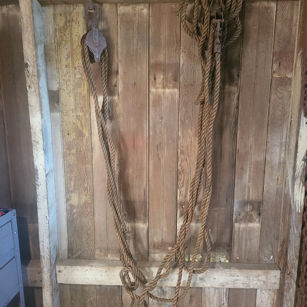 Rustic Pulley - Etsy - Rustic Pulley System Decor