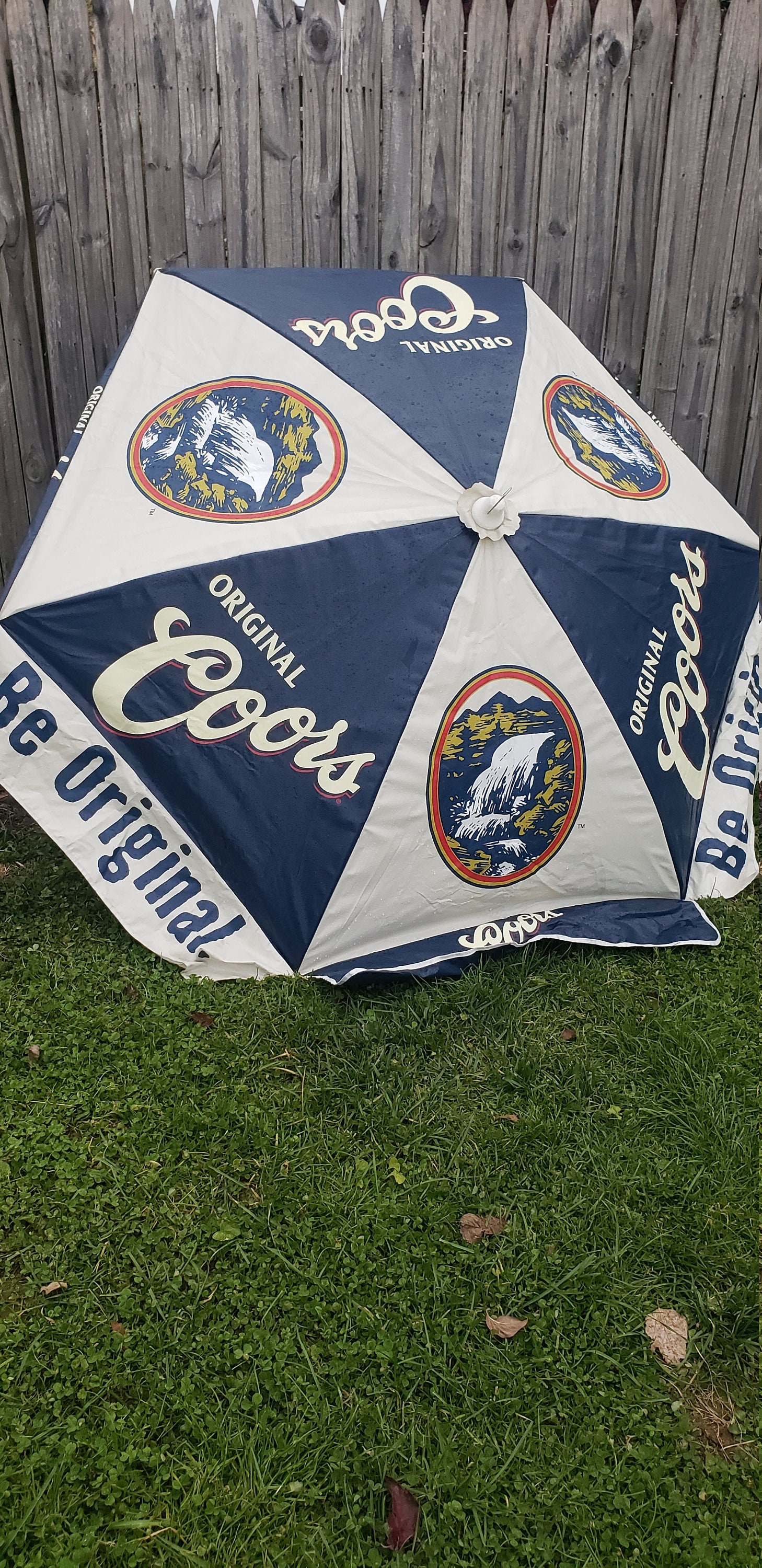 coors banquet patio umbrella Treasure Garden 11 ft Octagonal Outdoor (High-Perform NEW COORS BLUE 4-PANEL PATIO