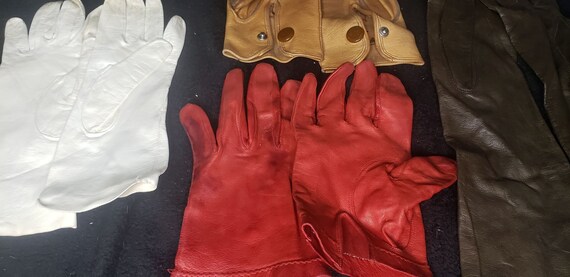 dress gloves, leather gloves, retro gloves, short… - image 2