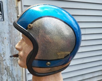 black retro motorcycle helmet Full Face GDM Rebel Retro Vintage Motorcycle Helmet DOT Matte Black  Scrambler