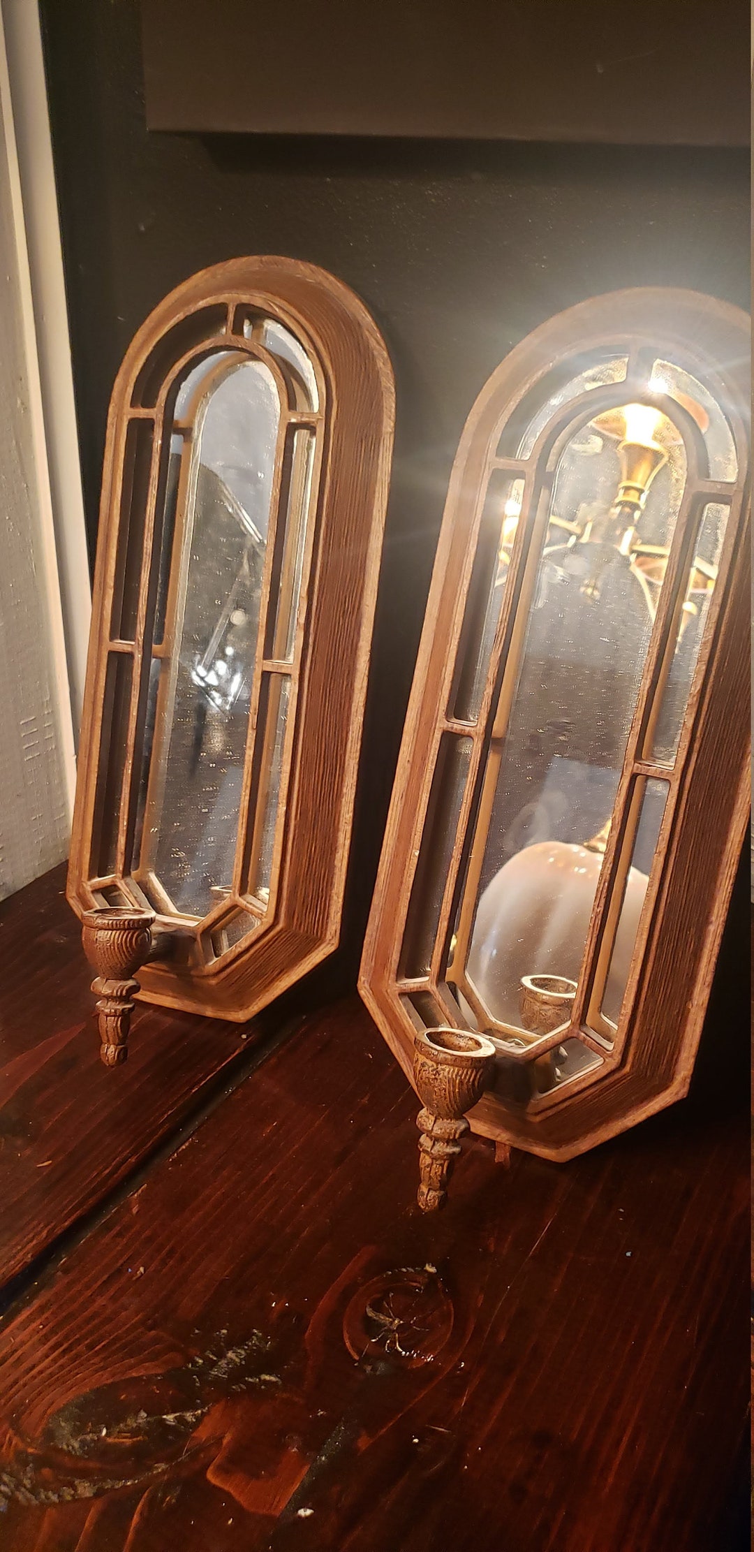 Candle Sconce, Mirror Sconce, Candle Holder, Mirror Candle Holder