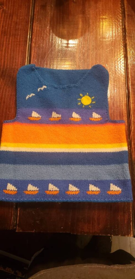 sweater vest, pull over sweater, sailing sweater,