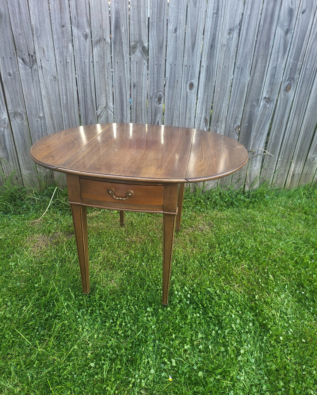 Drop Leaf Table, Ethan Allen , Ethan Allen Table, Rolling Table, Side