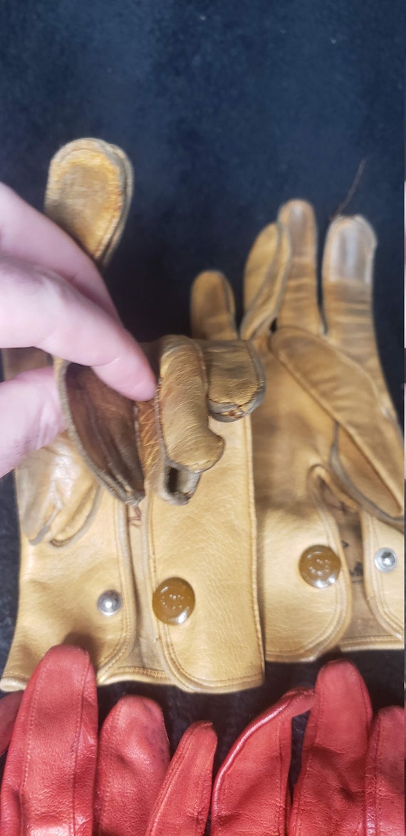 dress gloves, leather gloves, retro gloves, short… - image 8