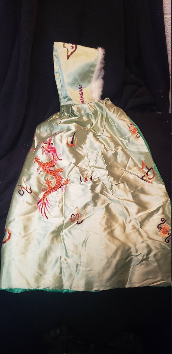 silk cape, Japanese cape, Childs cape, vintage sil