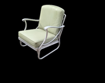 Vintage Mid-Century Aluminum Spring Chair - Atomic Sage Green