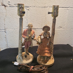 antique lamps, colonial lamp, cast iron lamp, French colonial, lamp, metal lamp, figurine lamp, French lamp, cast iron