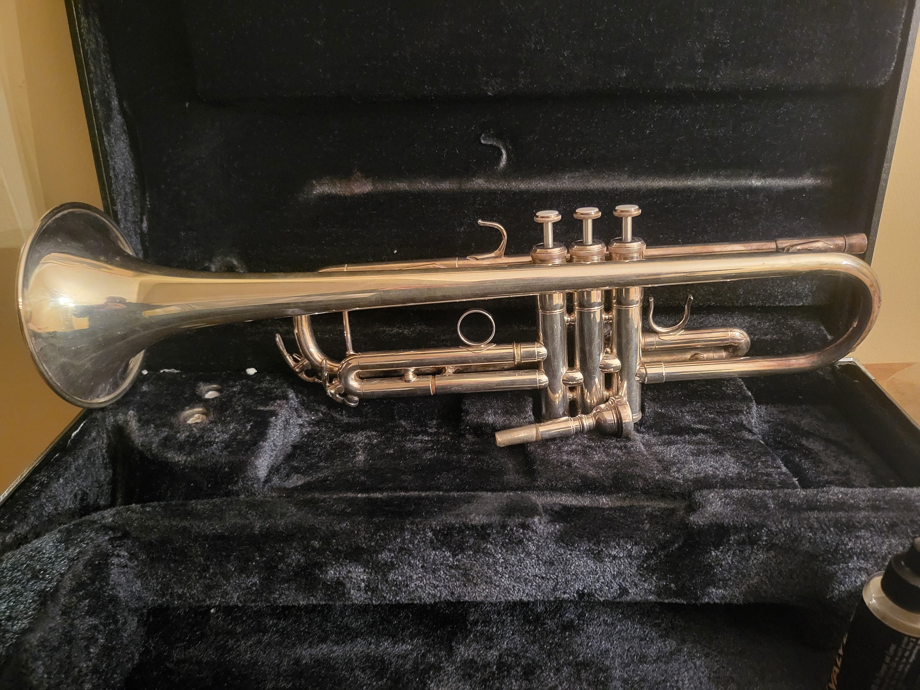 Shinny Brass Vintage Trumpet Pocket Bugle Horn 3 Valve Mouthpiece