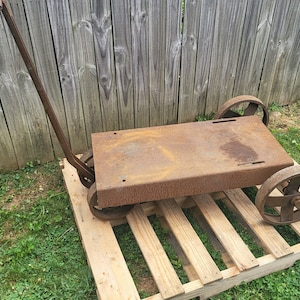 industrial cart, metal cart, farm cart, shop cart,pull cart,metal wheels, cart table, rusty cart, antique cart, antique cart,