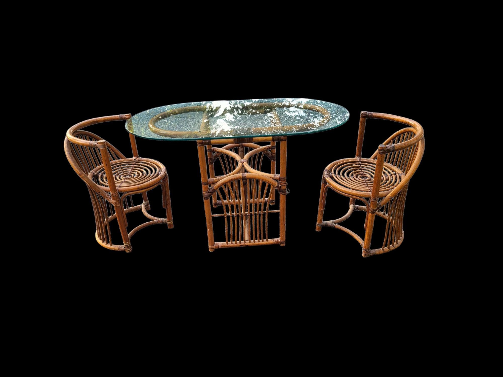 Bamboo Bistro Table and Chairs