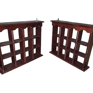 Vintage Wood Wall Shelf: Three Tier Decorative Display