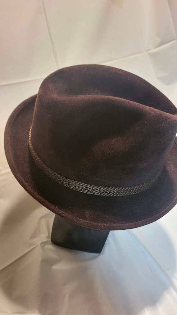 fedora, brown fedora, felt, felt fedora, soft fed… - image 1