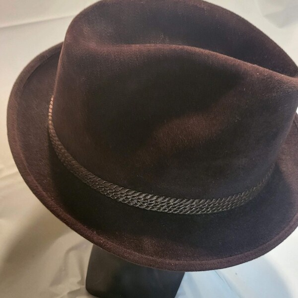 Fedora Leather Band Mix Brown