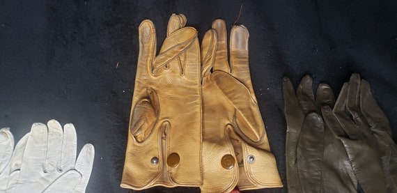 dress gloves, leather gloves, retro gloves, short… - image 4