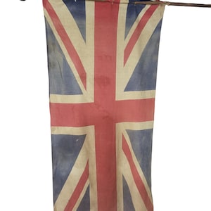 vintage union jack flag on pole