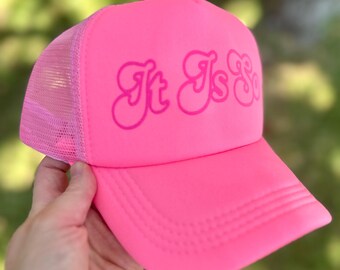 It Is So Trucker Hat – Hot Pink Faith Cap, Inspirational Christian Mesh Back Hat