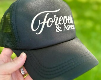 Gorra de camionero "Forever & Amen": estilo cristiano campestre