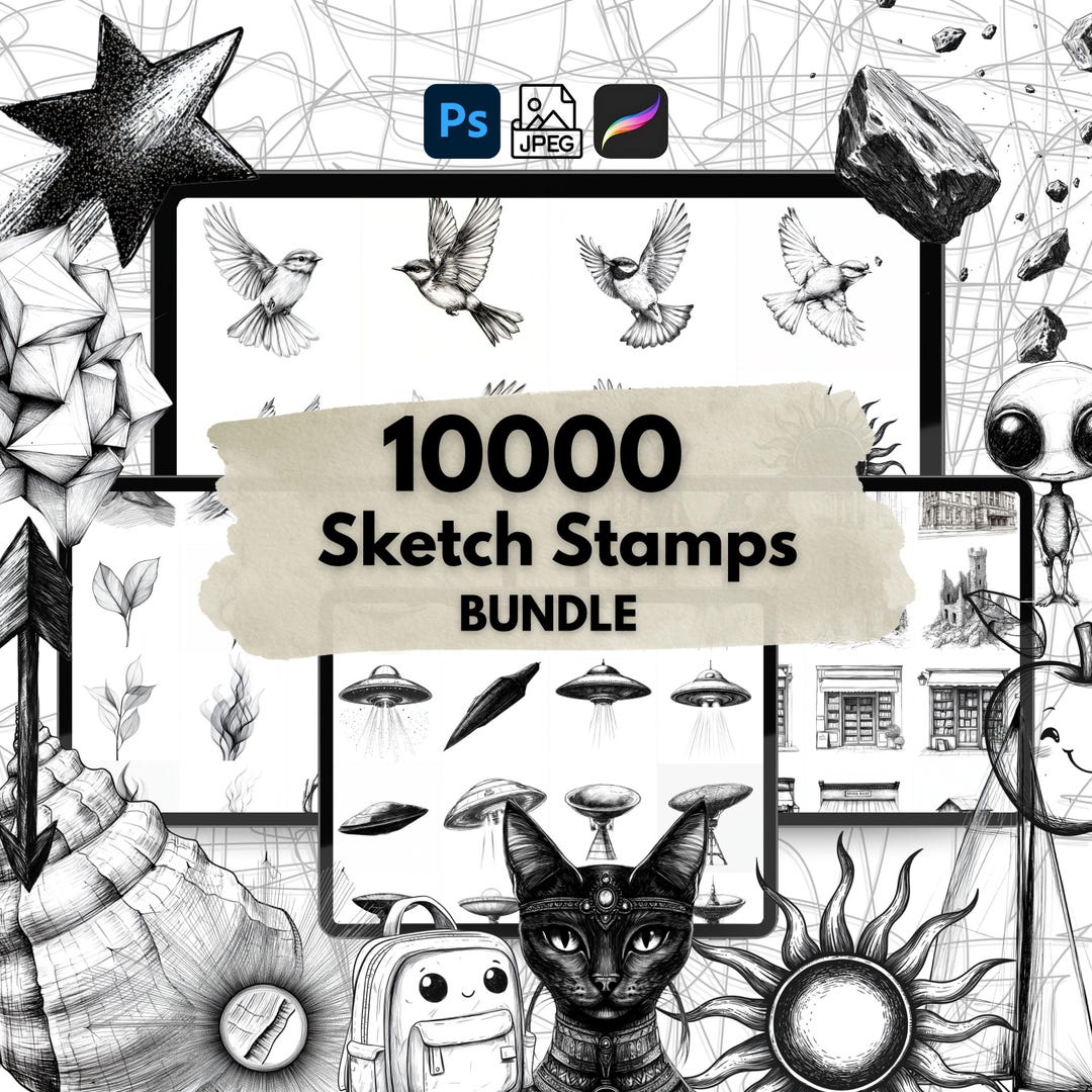 10000+ Tattoo Stamp Brushes Bundle, Procreate Tattoo Stamps, Photoshop ...