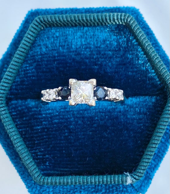 GIA Diamond Ring, Princess Diamond Engagement Rin… - image 2