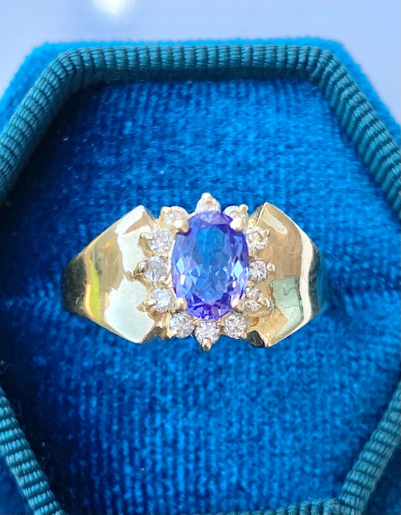 Tanzanite Diamond 14K Gold Engagement Ring