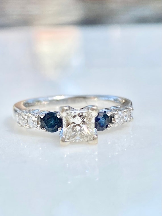 GIA Diamond Ring, Princess Diamond Engagement Rin… - image 1