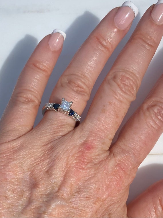 GIA Diamond Ring, Princess Diamond Engagement Rin… - image 9
