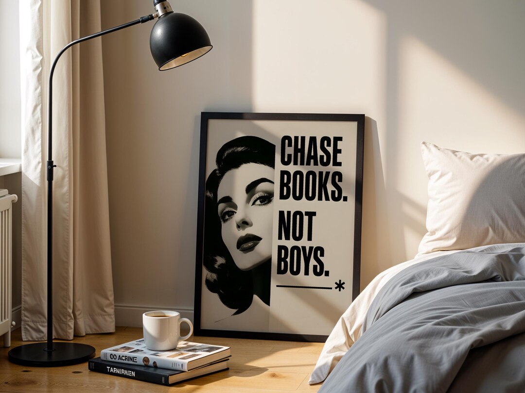 Bookish Poster, Woman Reading, Digital Download Wall Art, Reading ...