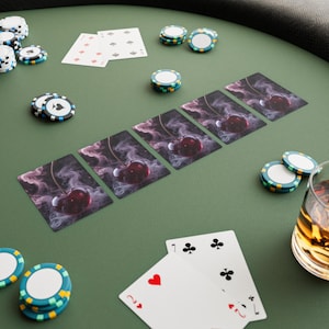 Elegante juego de cartas de póker: arte vibrante, noche de casino, regalo para una noche de juegos, juegos de cartas, eventos de póker, cartas únicas