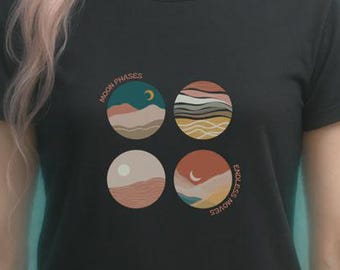 Moon Phases T-Shirt | Lunar Cycle Spiritual Astrology Tee