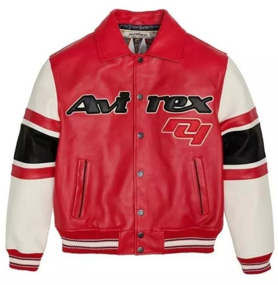 AVIREX レザー ボンバージャケット 赤 アビレックス限定版レザー