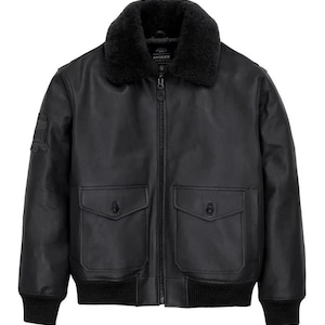 AVIREX USA Edition Icon Jacket In Brown Color, Military Bomber Jacket, Men&#39;s Bomber Jacket, Original Leather Jacket For Him, Gift For Him