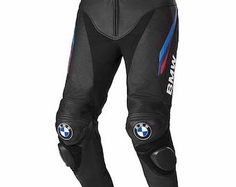 BMW Leather Motorcycle Pants: CE Approved Protection, Cowhide Bikers Racing Pants