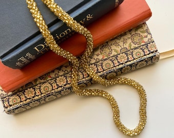 Luxurious Vintage Beaded Necklace (Translucent Gold Beads)