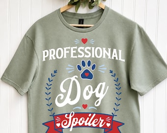 T-shirt « Gâteur de chien professionnel », cadeau pour maman de chien, t-shirt pour parent de chiot, motif cœur